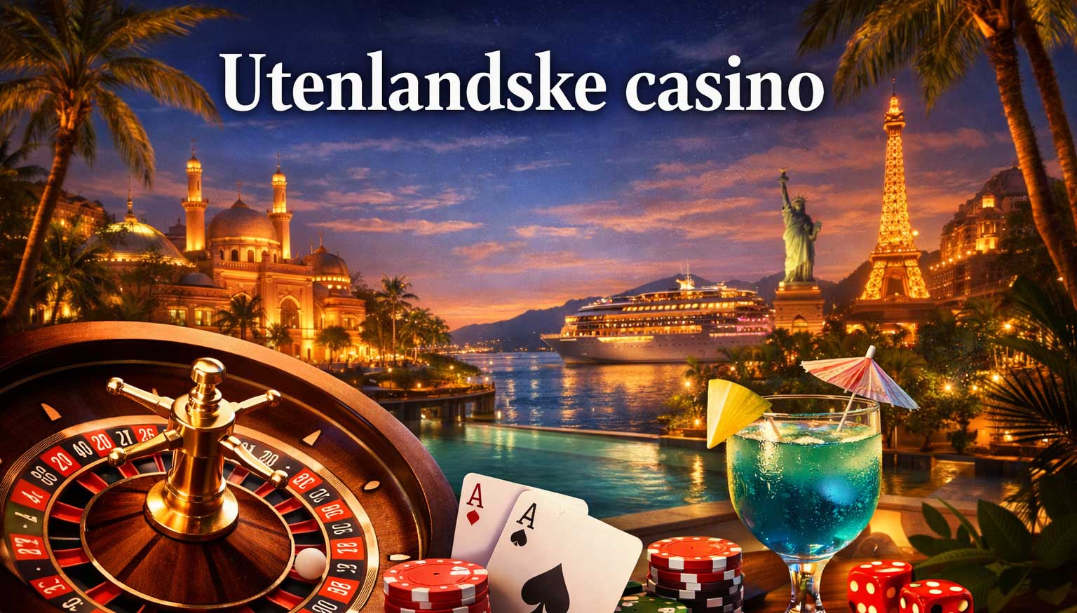 Utenlandske casino på nett - casinoillustrasjoner og utklipp fra storbyer